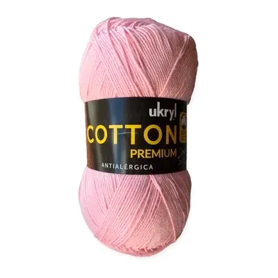 Ovillo de hilo de algodón Ukryl Cotton Premium color rosado, 100 g