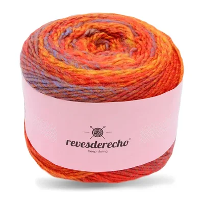 Ovillo degradé de Lana Secret Revesderecho color atardecer, 100 g y 290 m
