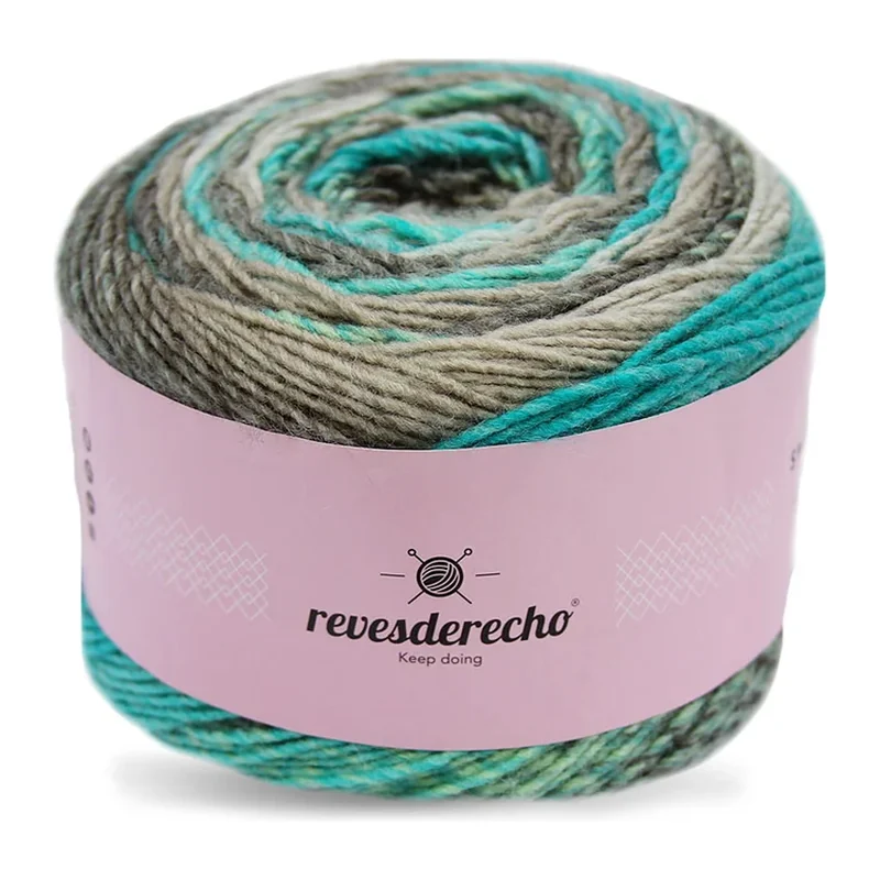 Ovillo degradé de Lana Secret Revesderecho color jade, 100 g y 290 m