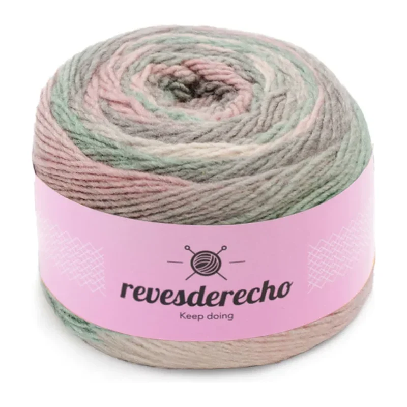 Ovillo degradé de Lana Secret Revesderecho color primavera, 100 g y 290 m
