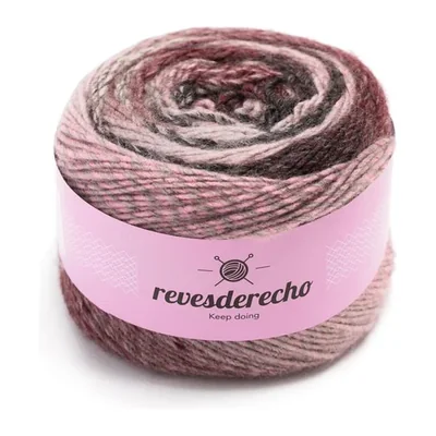 Ovillo degradé de Lana Secret Revesderecho color rosa palo, 100 g y 290 m