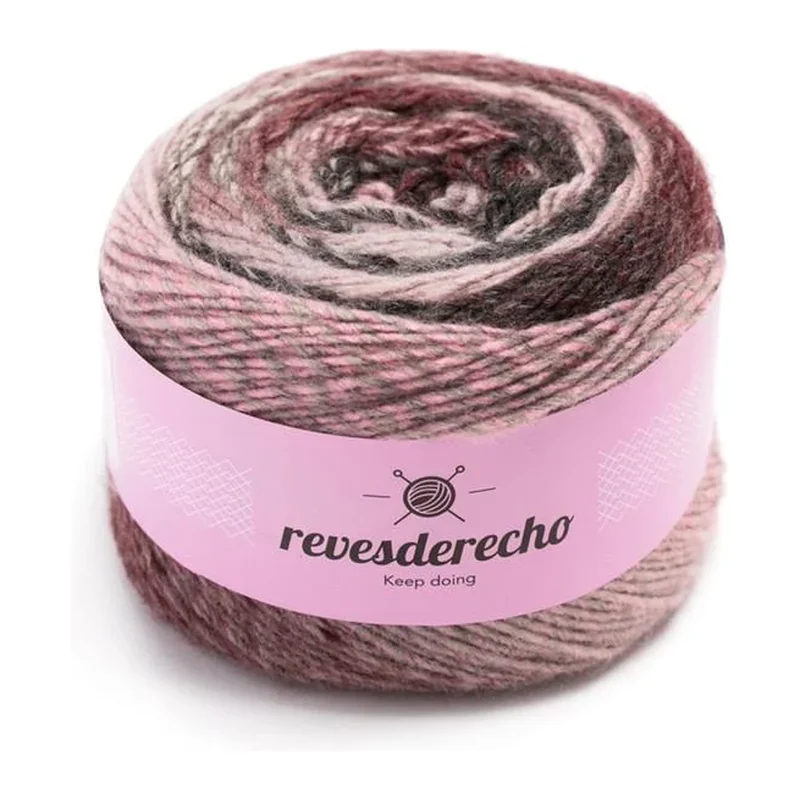 Ovillo degradé de Lana Secret Revesderecho color rosa palo, 100 g y 290 m