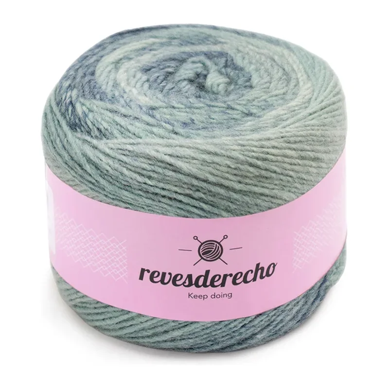 Ovillo degradé de Lana Secret Revesderecho color salvia, 100 g y 290 m