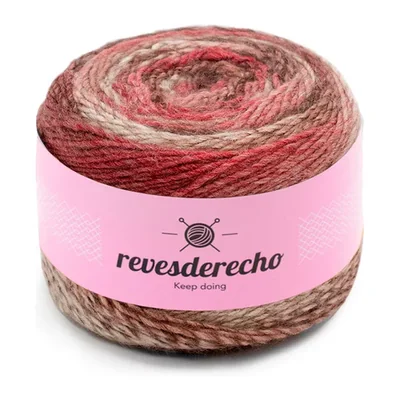 Ovillo degradé de Lana Secret Revesderecho color terracota, 100 g y 290 m