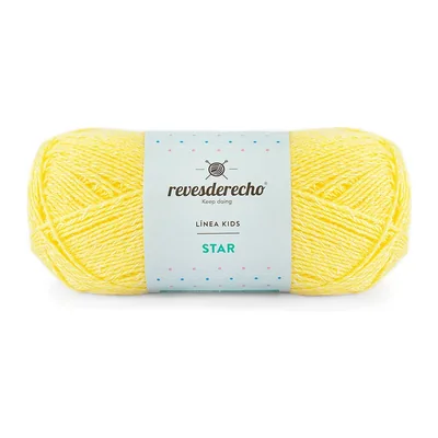 Ovillo de Lana Star Revesderecho color amarillo, 100 g y 350 m