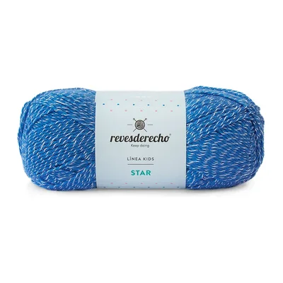 Ovillo de Lana Star Revesderecho color azul, 100 g y 350 m