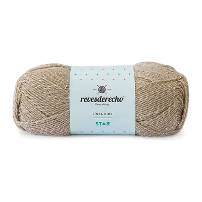 Ovillo de Lana Star Revesderecho color beige, 100 g y 350 m