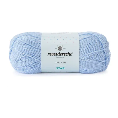 Ovillo de Lana Star Revesderecho color celeste, 100 g y 350 m