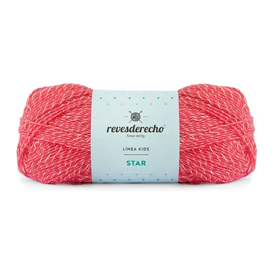 Ovillo de Lana Star Revesderecho color coral, 100 g y 350 m