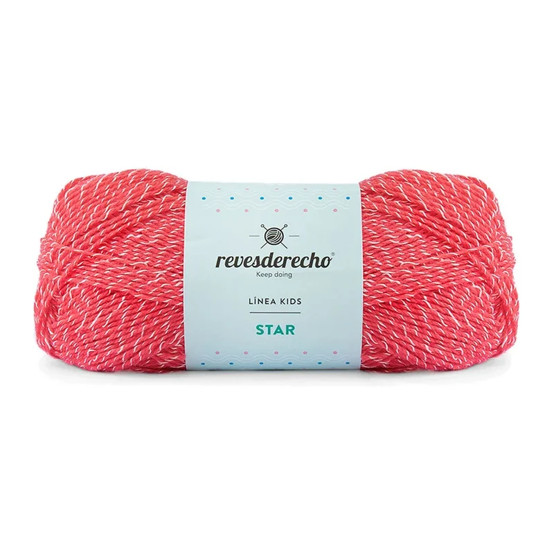 Ovillo de Lana Star Revesderecho color coral, 100 g y 350 m