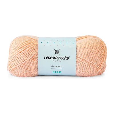 Ovillo de Lana Star Revesderecho color durazno, 100 g y 350 m