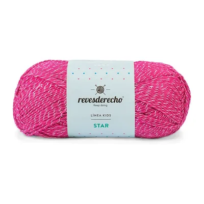 Ovillo de Lana Star Revesderecho color fucsia, 100 g y 350 m