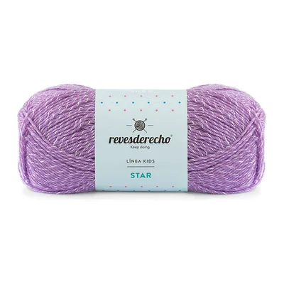 Ovillo de Lana Star Revesderecho color lila, 100 g y 350 m