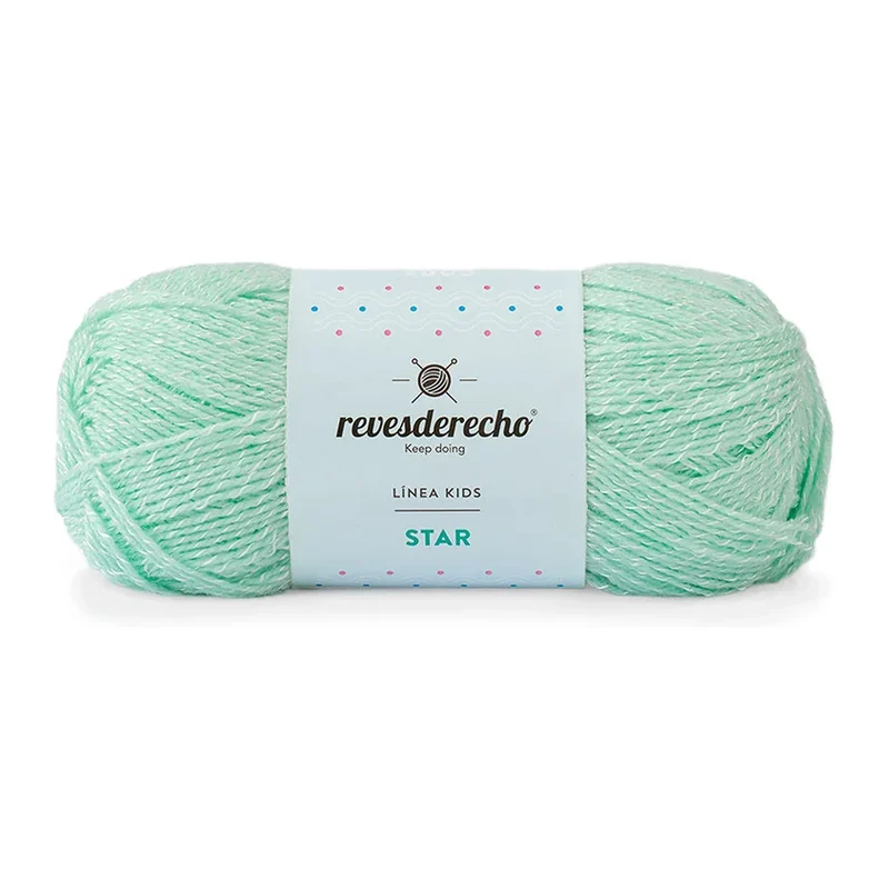 Ovillo de Lana Star Revesderecho color menta, 100 g y 350 m