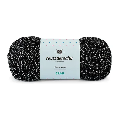 Ovillo de Lana Star Revesderecho color negro, 100 g y 350 m