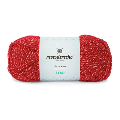 Ovillo de Lana Star Revesderecho color rojo, 100 g y 350 m