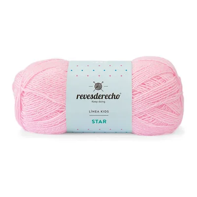 Ovillo de Lana Star Revesderecho color rosa bebé, 100 g y 350 m