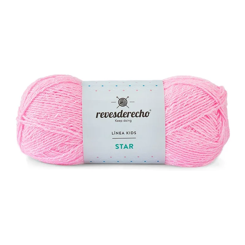 Ovillo de Lana Star Revesderecho color rosado, 100 g y 350 m