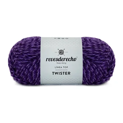 Ovillo jaspeado de Lana Twister Revesderecho color morado, 100 g y 150 m