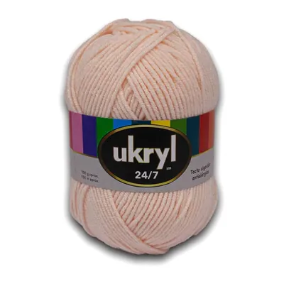Ovillo de lana Ukryl 24/7 color nude, 100 g y 150 m aproximados